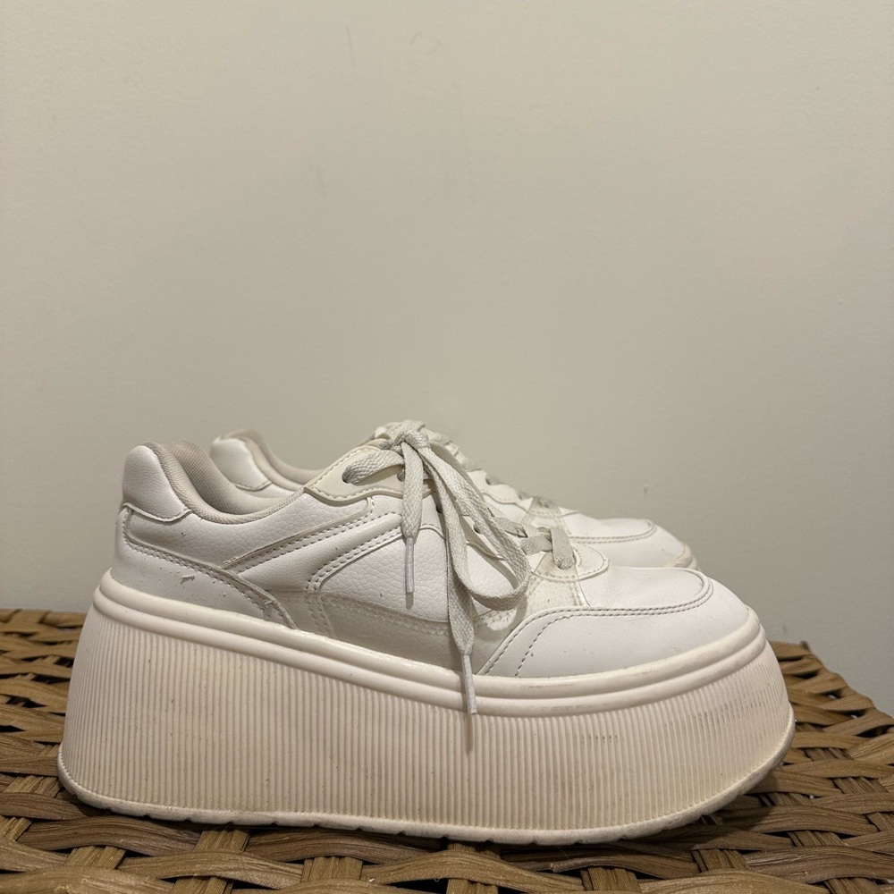Zara Women's White Platform Sneakers